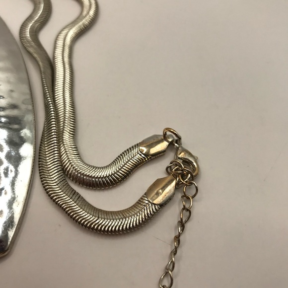 Erica Lyons Silver Hammered Pendant Necklace - Picture 9 of 10